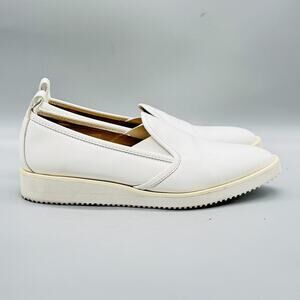 Everlane Shoes Womens 8 White Leather Street Slip On Sneakers Platform Casual